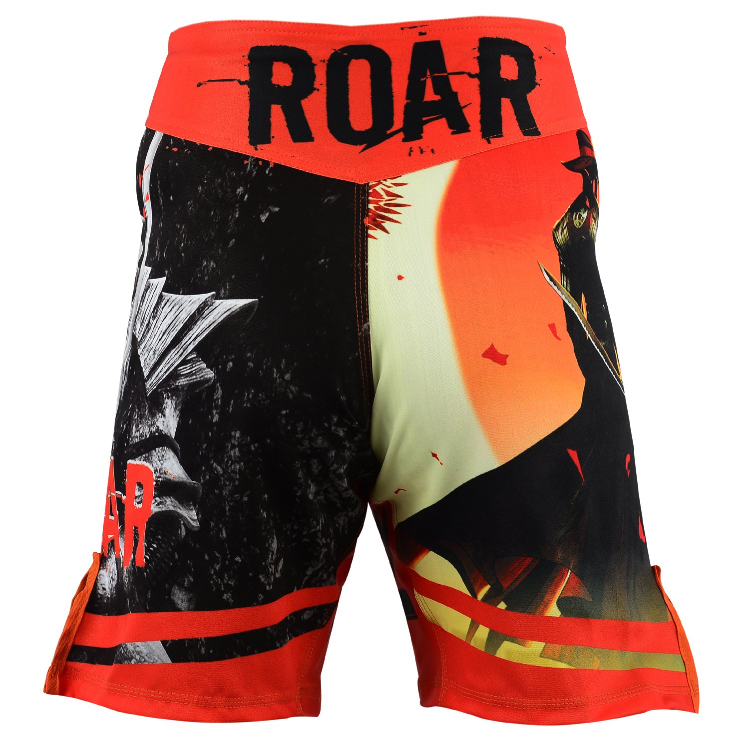 Roar No Gi Wear MMA Rash Guards & MMA Shorts Set BJJ Grappling Jitsu Training (Warrior, Small)