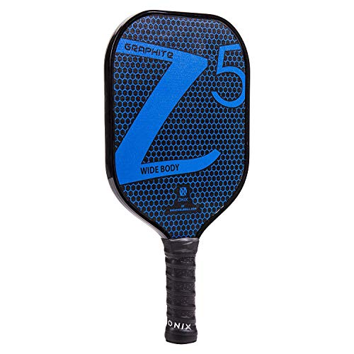 Onix Z5 Graphite Pickleball Paddle (Blue) with Cushion Grip and Blue Paddle Cover