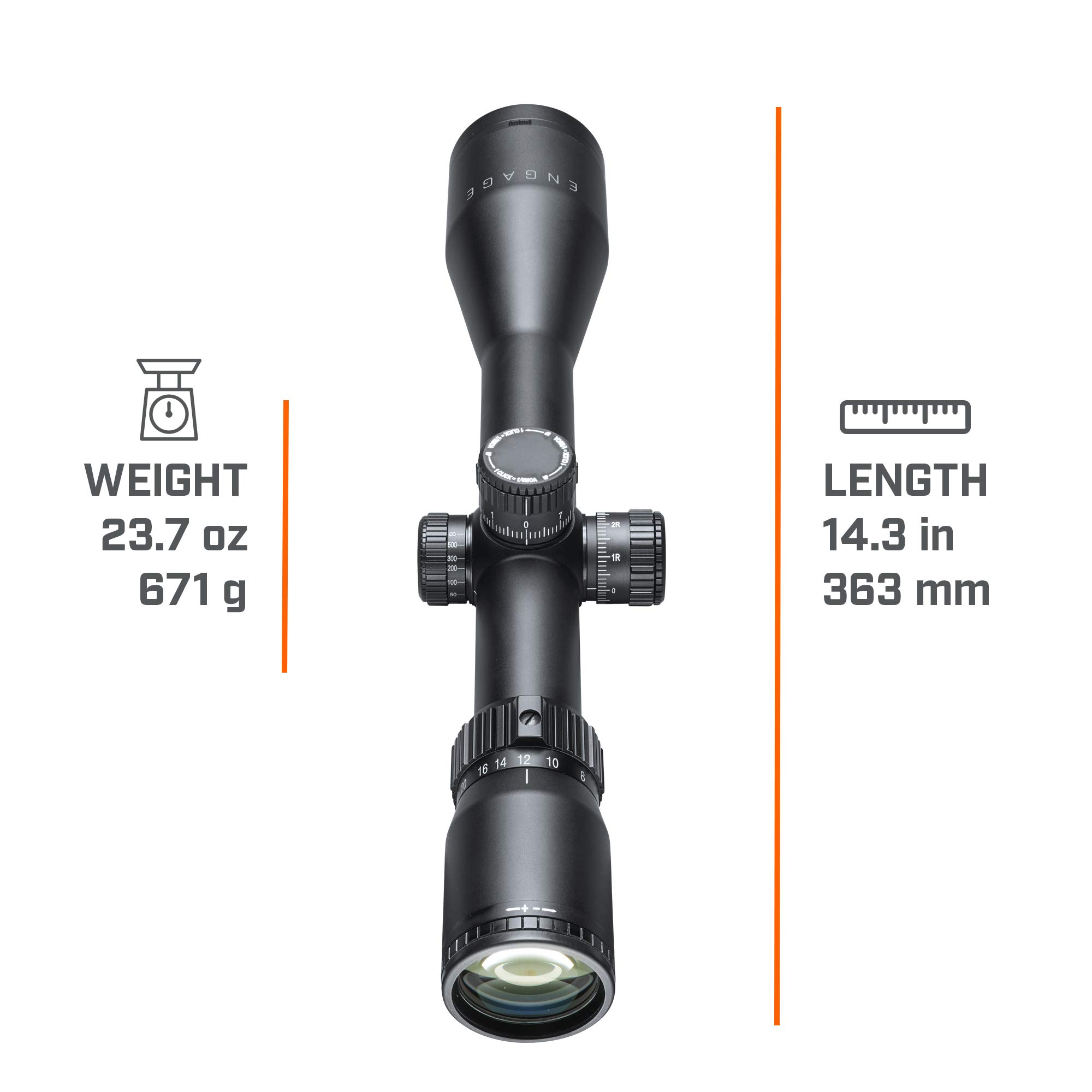 Bushnell Engage 6-24x50mm Riflescope, Fully Multi Coated Optics with Deploy™ MOA Reticle Hunting Riflescope