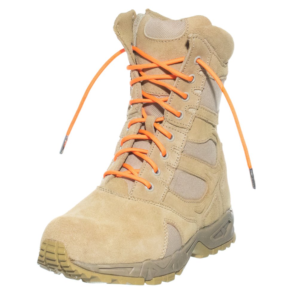 550 Paracord Boot Laces – 54 Inches Long – Heavy Duty Laces Ideal for Hiking, Working, and Survival – Weather Resistant (Orange)