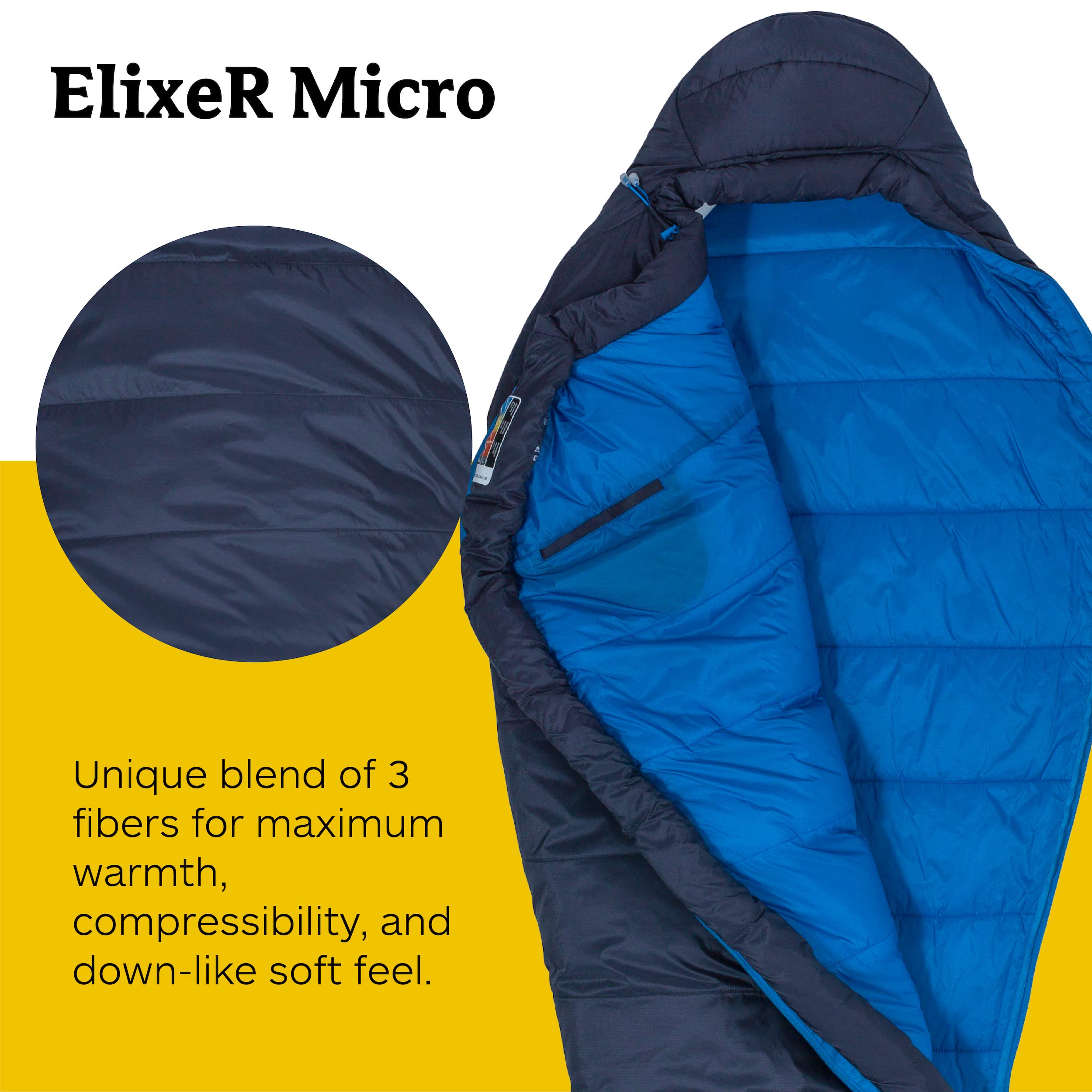 Marmot Ultra Elite 20 Sleeping Bag| Insulated, Warm, Water-Resistant, Dark Steel/Lakeside, Regular