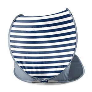 ONIVA - a Picnic Time brand - Manta Portable Beach Tent - Pop Up Tent - Beach Sun Shelter Pop Up, (Navy Blue & White Stripe)