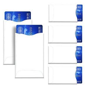 rfid blocking sleeves, pack of 15 (credit card holders only) for identity theft protection, perfectly fits in wallet/purse white