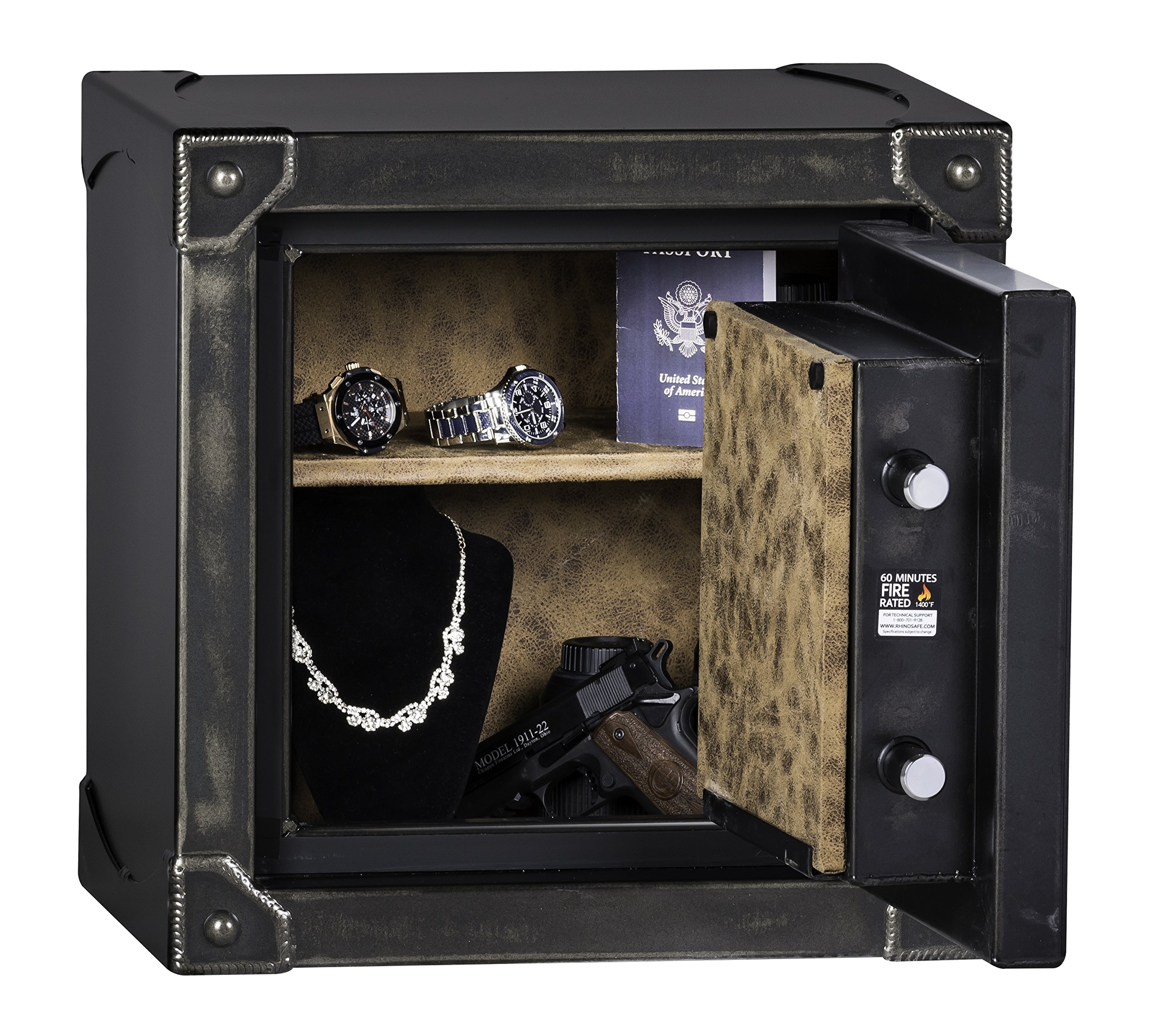 Longhorn Gun Safe by Rhino Metals, LSB1818 Home & Office Security Safe, Cabinet Safe with Electronic Lock, 60 Minutes Fire Protection, 90lbs