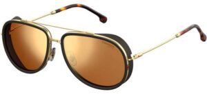 carrera ca166/s pilot sunglasses, gold, 59 mm