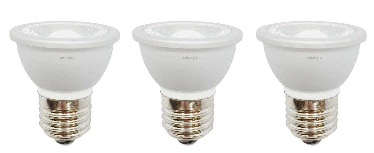 3-LED 5W Light Bulbs HR16 120V E27 MR-16 JDR C Hood Lamp Short Neck E26 2700K (Warm White)