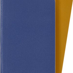 Moleskine Volant Journal, Soft Cover, XS (2.5" x 4") Ruled/Lined, Forget-Me-Not Blue/Amber Yellow, 56 Pages (Set of 2)