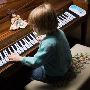 VGEBY 61/88 Keys Piano Stickers, Transparent Removable Keyboard Double Layer Coating for Kids and Beginners(Colored)