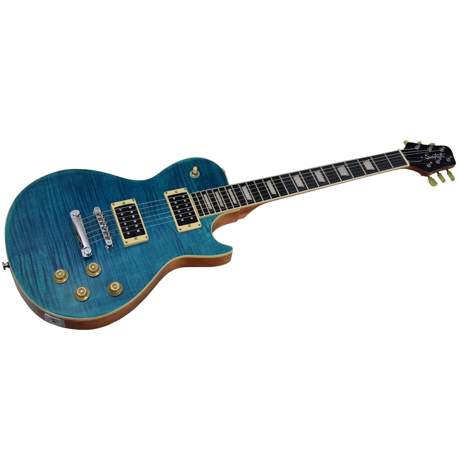 Sawtooth Heritage 60 Series Flame Maple Top Electric Guitar, Cali Blue Flame