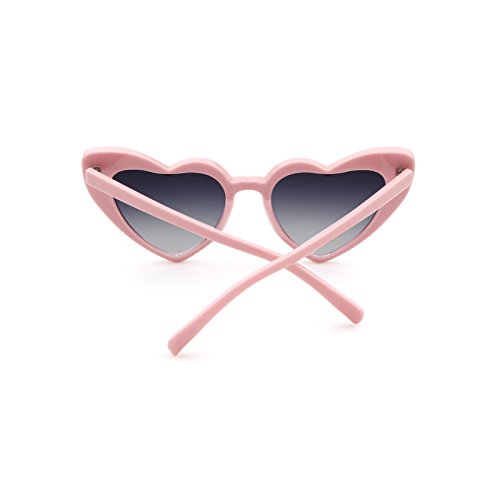 ZYApril Love Heart Shaped Sunglasses for Women - Vintage Cat Eye Mod Style Retro Glasses as Birthday Gifts