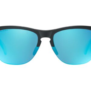 Oakley Frogskins Lite Sunglasses Matte Black/Matte Clear with Prizm Sapphire Lens 63mm