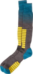 eurosock standard zone ski socks, anthracite/teal, small