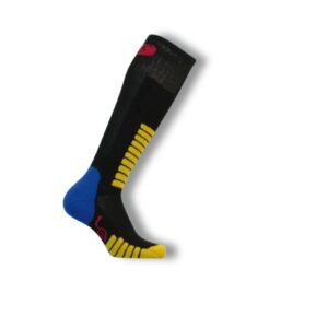 eurosock little kids ski supreme jr otc, black/yellow, 3x-small