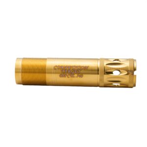 carlsons choke tubes 12 gauge for browning invector plus [ full | 0.710 diameter ] stainless steel | gold competition target ported sporting clays choke tube | made in usa