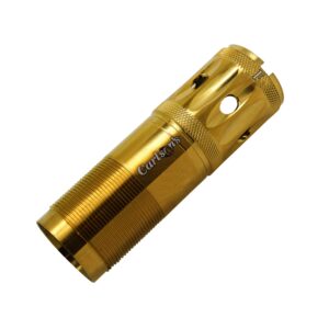 carlson’s choke tubes 12 gauge for winchester - browning inv - moss 500 [ full | 0.700 diameter ] stainless steel | gold competition target ported sporting clays choke tube | made in usa