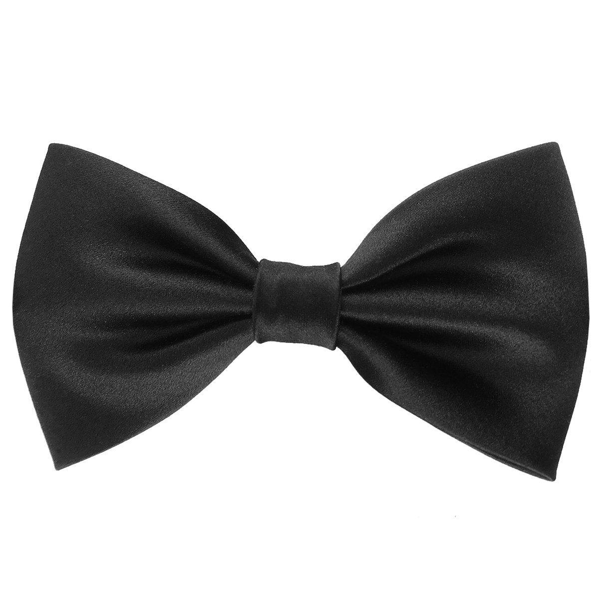 GUUNIEE Mens 100% Silk Pre-tied Bowtie Solid Bow Ties