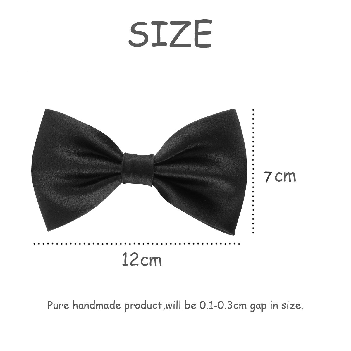 GUUNIEE Mens 100% Silk Pre-tied Bowtie Solid Bow Ties