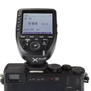 Godox Xpro-O for Olympus Panasonic TTL Wireless Flash Trigger 1/8000s HSS TTL-Convert-Manual Function Large Screen Slanted Design 5 Dedicated Group Buttons 11 Customizable Functions