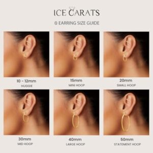 14K Yellow Gold Square Tube Endless Round Hoop Earrings