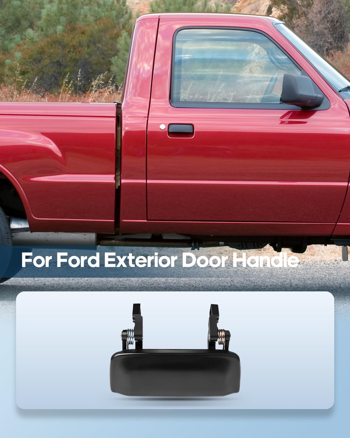 ECCPP Door Handle Exterior Outside Outer Front Driver Passenger Side for 2001-2011 for Ford Ranger