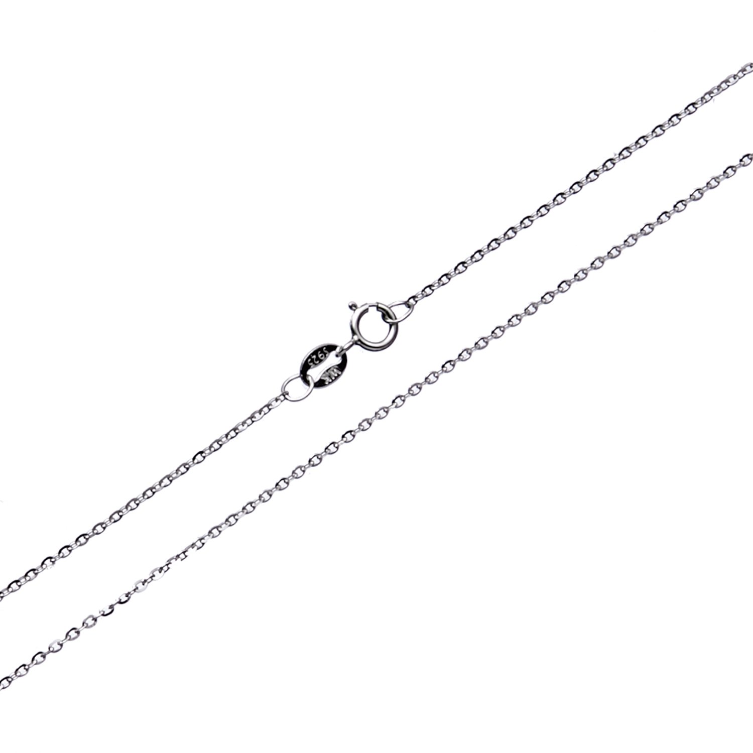 Wellme Sterling Silver 1mm/1.5mm/2mm Gliding Rolo Cable Chain Necklace 16’’-40’’ (24, 1mm)