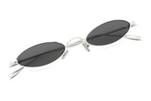 feisedy vintage small sunglasses oval slender metal frame candy colors b2277