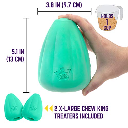 Chew King Premium Treat Dog Toy, XL, Extremely Durable Natural Rubber Toy, Pack of 2, All Breed Sizes