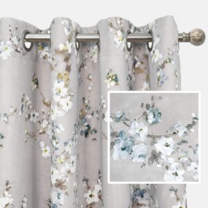 driftaway floral curtains for living room 52 inch x 84 inch room darkening grommet thermal window treatment for bedroom farmhouse 2 panels