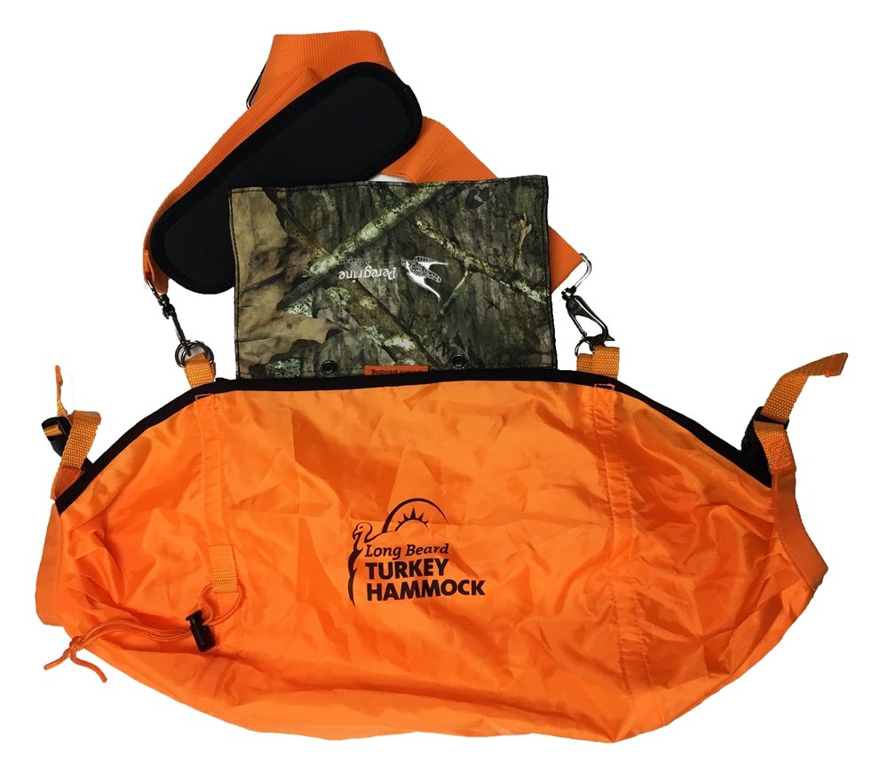 Peregrine Field Gear Hunting Long Beard Turkey Hammock Carrier Holder with Non-Slip Neoprene Shoulder Pad - Orange