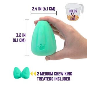 Chew King Premium Treat Dog Toy, Medium, Extremely Durable Natural Rubber Toy, Pack of 2