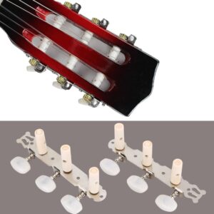 VGEBY 6Pcs Guitar Pegs, 3R 3L Machine Heads String Tuning Key Pegs Metal Tuners for Classic Guitar Classical Guitar Tuners Classical Guitar Tuning Machines Classical Guitar Tuning