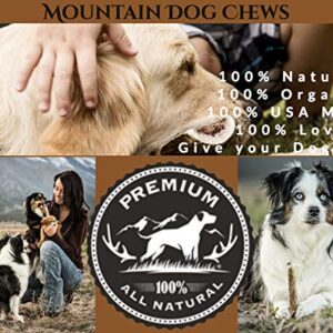 Mountain Dog Chews - Large Split Elk Antler - Elk Antler Dog Chew - Grade A Premium - Organic - Made in USA - No Mess