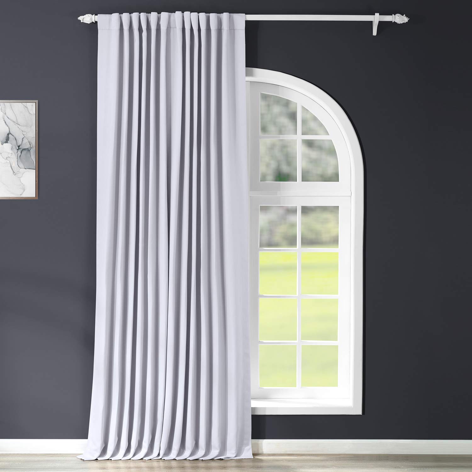 HPD Half Price Drapes Extra Wide Room Darkening Curtains for Bedroom & Living Room 100 X 108 (1 Panel), BOCH-144105-108-DW, Fog Grey