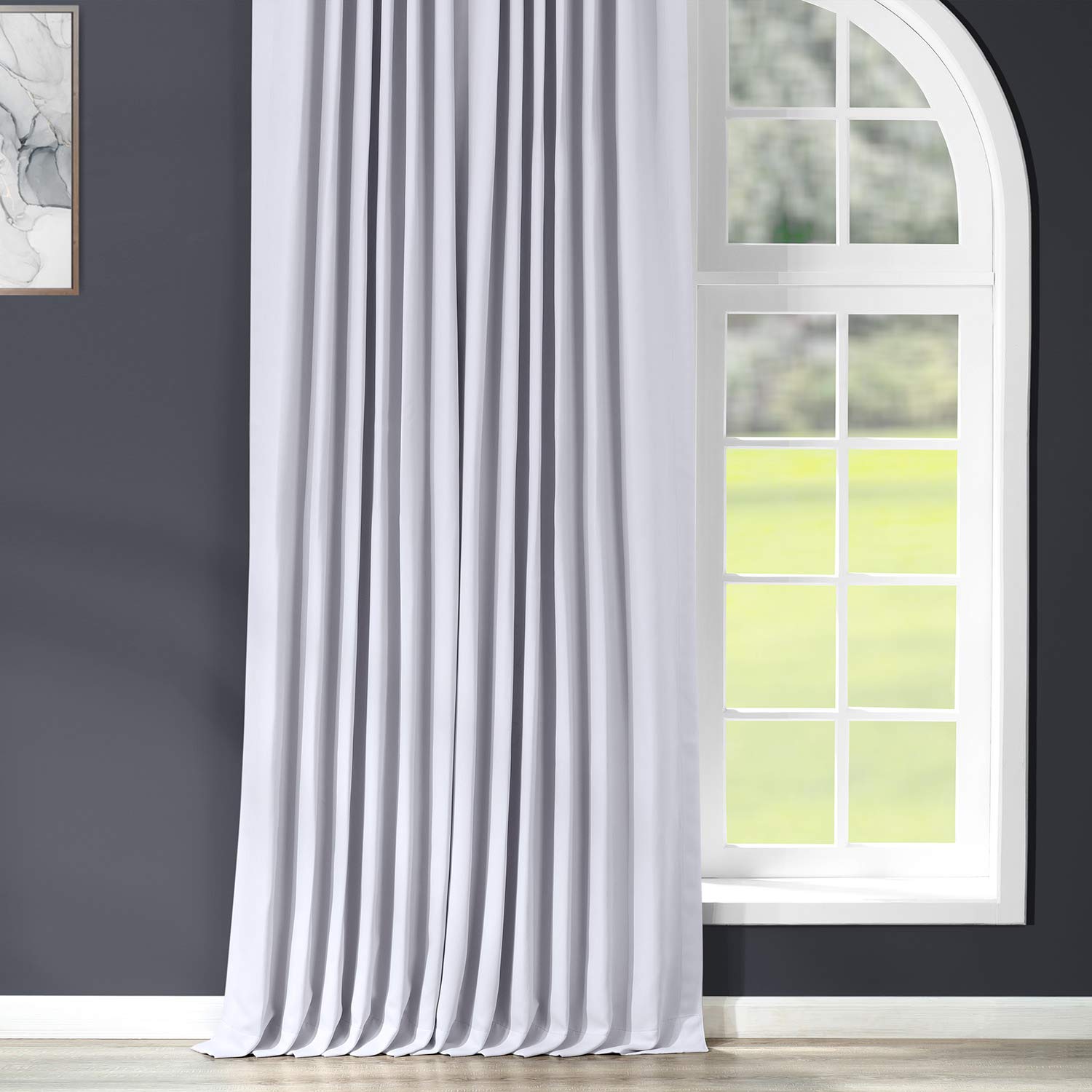 HPD Half Price Drapes Extra Wide Room Darkening Curtains for Bedroom & Living Room 100 X 108 (1 Panel), BOCH-144105-108-DW, Fog Grey