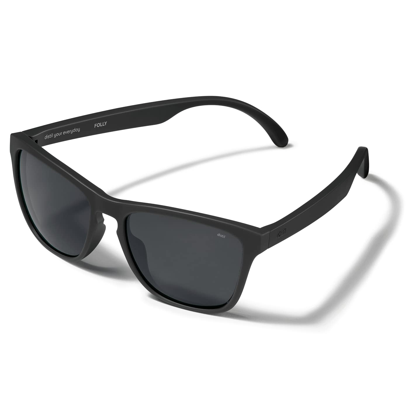 Distil Union Folly MagLock Seafarer Polarized Sunglasses | Lightweight, Flexible and Secure (Anchor Black, Gray Polarized Lens)