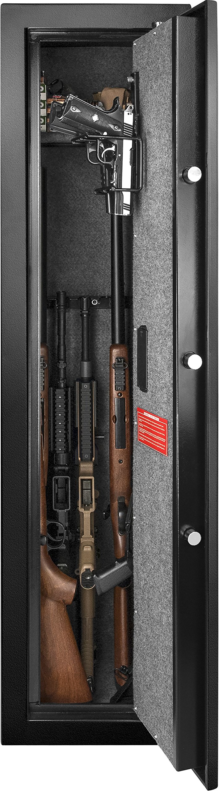 BARSKA New Large Quick Access Biometric Rifle Gun Safe Cabinet (13.75 in x 13.38 in x 57 in)