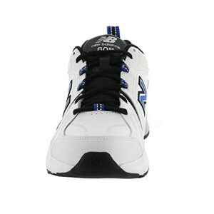 New Balance Men's 608 V5 Casual Comfort Cross Trainer, White/Team Royal, 8.5