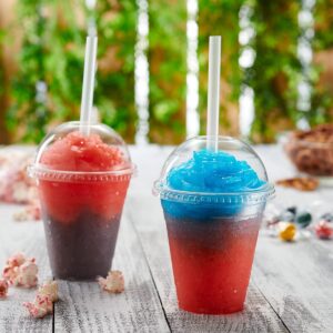 GUSTO [12 oz. - 50 Count Clear Plastic Cups With Dome Lids - Perfect for Smoothies, Milkshakes, and To-Go Beverages (Formerly Comfy Package)