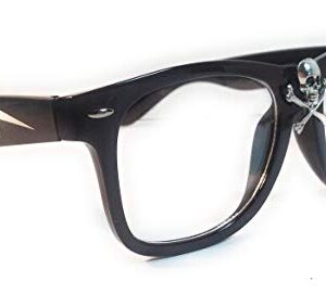 Wild Thing Rick Vaughn Skull Glasses (Clear Lens)