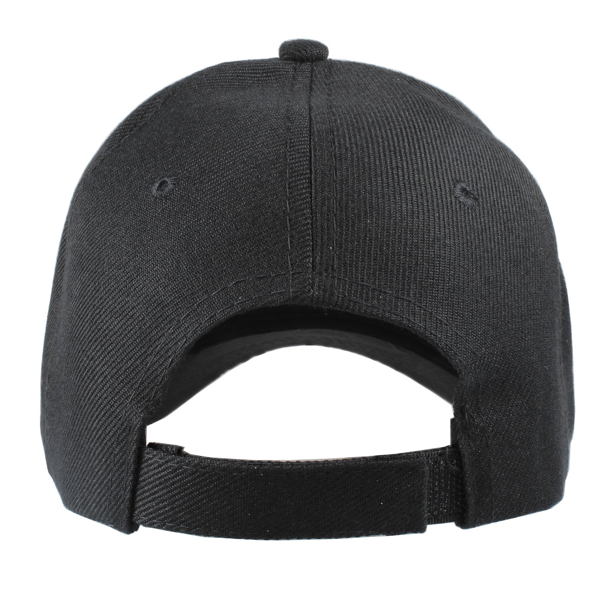 Gelante Plain Blank Baseball Caps Adjustable Back Strap 3 PC-001-Black