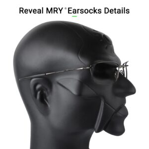 Mryok Replacement Earsocks for Oakley Whisker/Square Whisker/Juliet/Wiretap/Big Square Wire/A Wire Sunglasses - Black