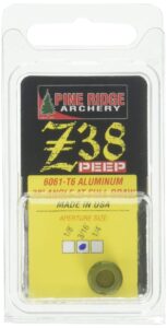 pine ridge archery z-38 aluminum peep sight, lightweight and heavy duty with deep channel for rock solid installation, 3/16" aperture, lime green