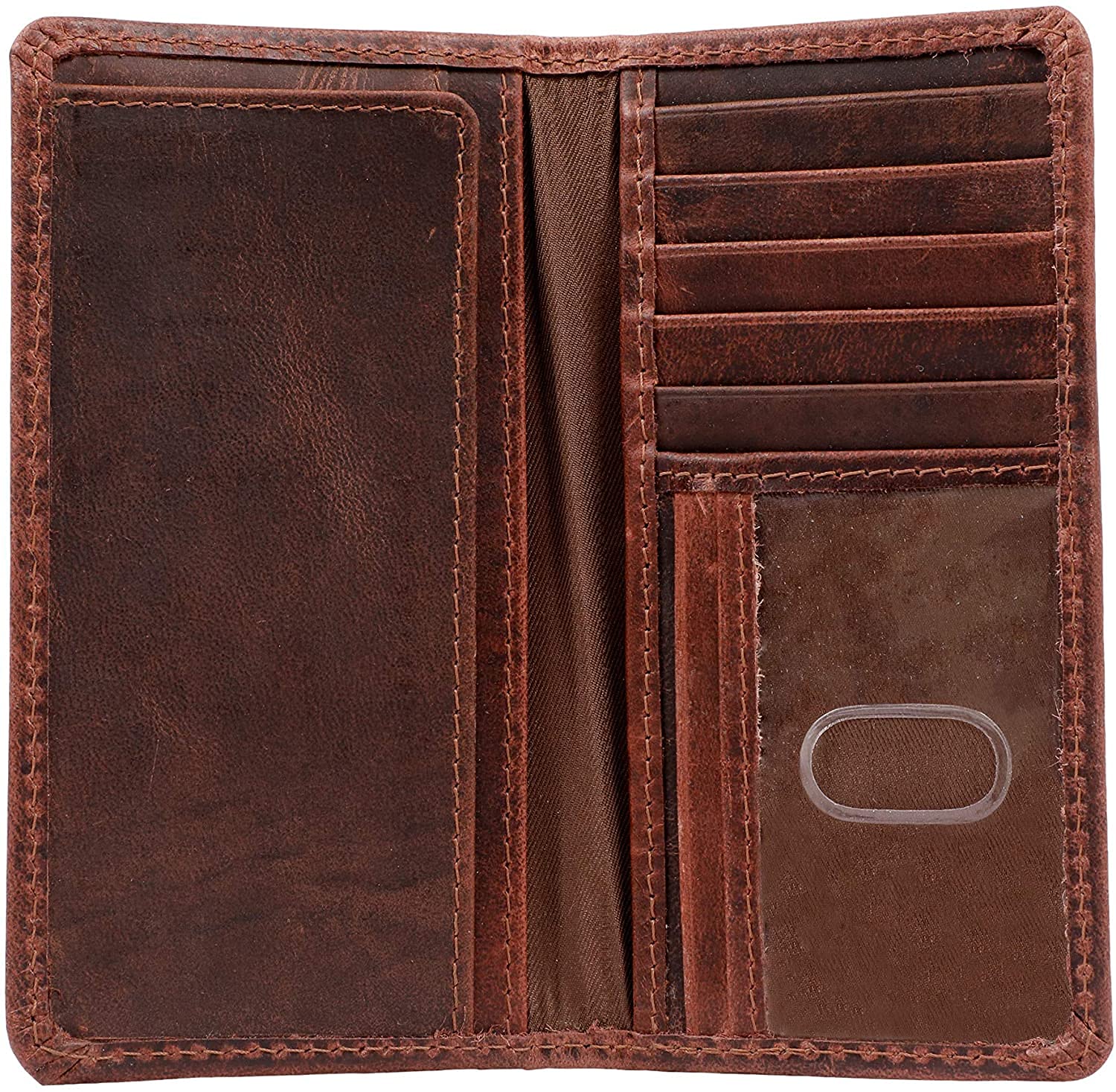 RAW HYD Long Wallets for Men Leather (RFID Blocking), Mens Long Wallet & Checkbook Wallet - Western Wallets for Men