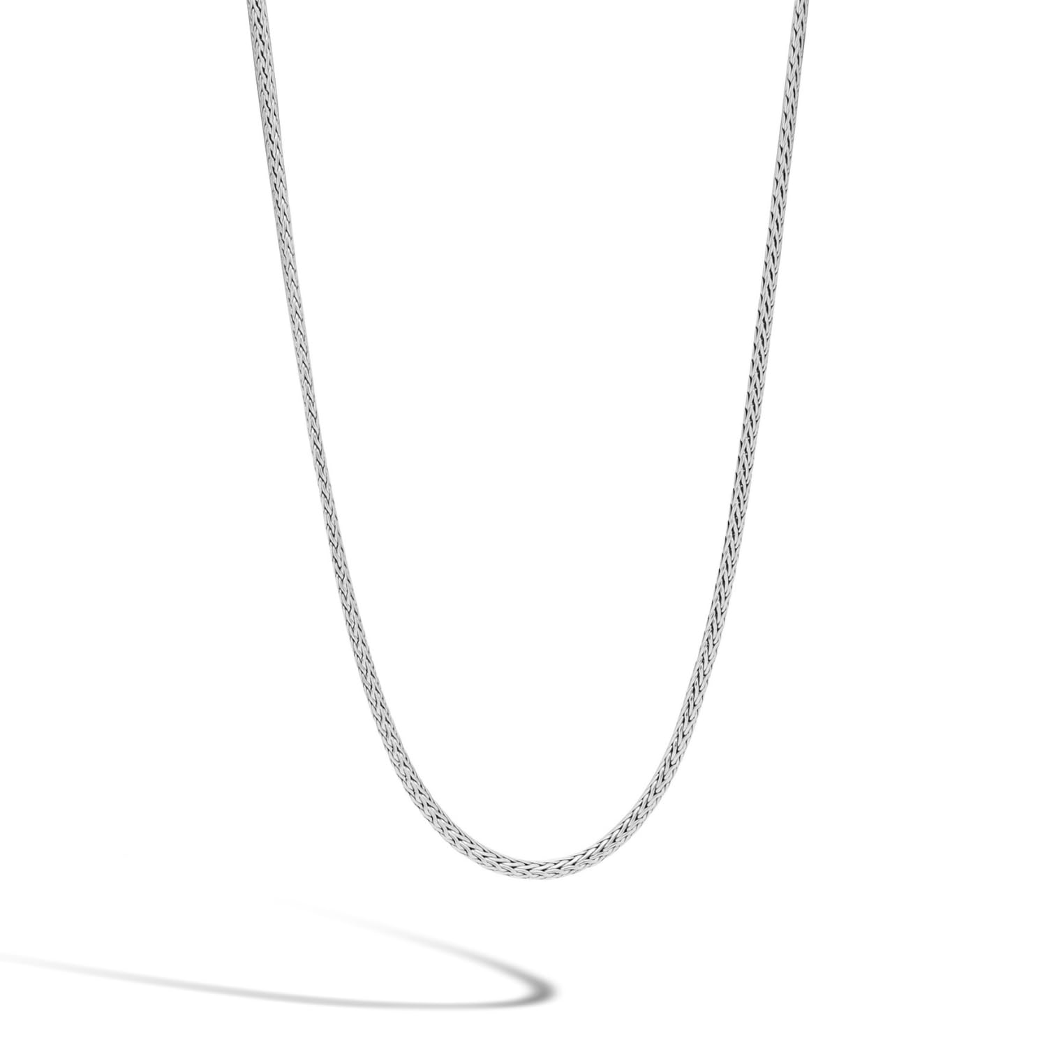 John Hardy Icon Classic Chain Collection Women's Chain Necklace, 3.5MM 925-Sterling Silver Hand-Woven Luxury Necklace with Pusher Clasp, Size 16"