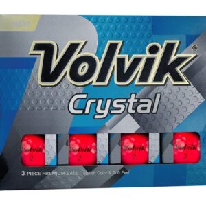 Volvik Crystal Golf Balls, Ruby (One Dozen) - 9731