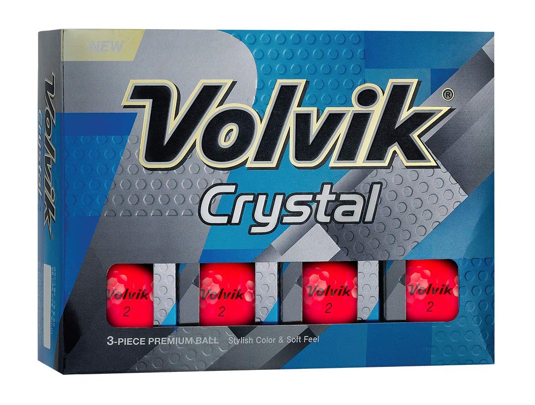 Volvik Crystal Golf Balls, Ruby (One Dozen) - 9731