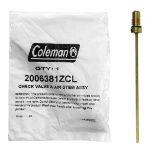 coleman check valve & air stem assembly item #: 200-6381; part for lantern or stove