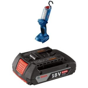 bosch gli18v-300n 18v articulating led worklight (bare tool) with 2.0 ah battery