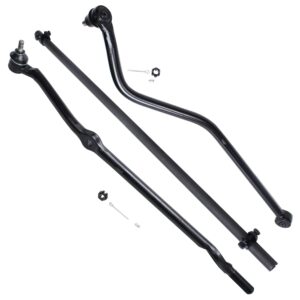 Detroit Axle - Front 13pc Suspension Kit for 91-01 Jeep Cherokee Comanche, Lower Upper Ball Joints Outer Inner Tie Rod Sway Bar Links Drag Link Track Bar Adjusting Sleeves Replacement