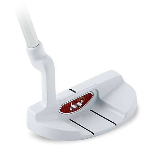 Bionik 105 Nano White Golf Putter Right Handed Semi Mallet Style with Alignment Line Up Hand Tool 36 Inches Tall Men's Perfect for Lining up Your Putts